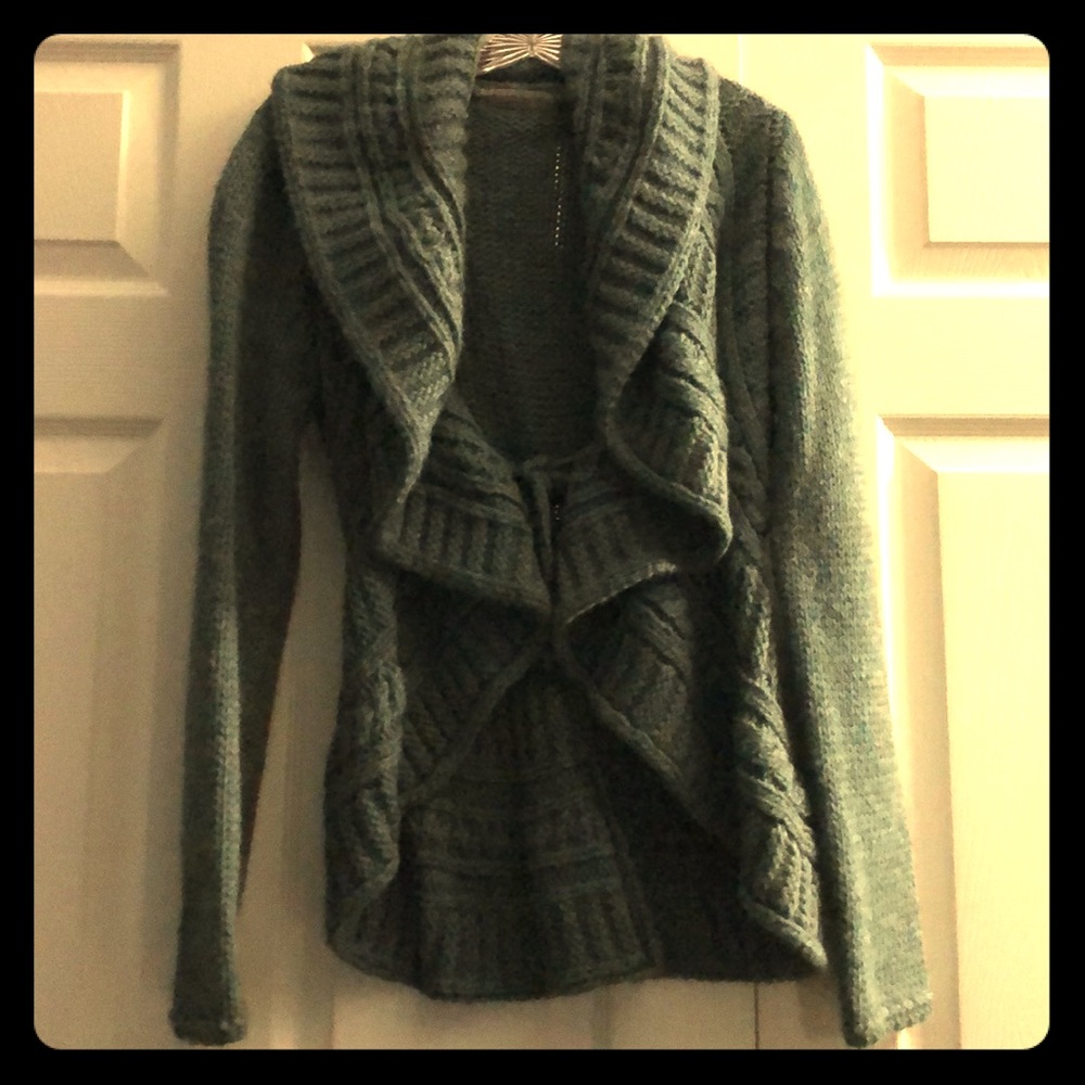 Deep blue/green italian wool cardigan